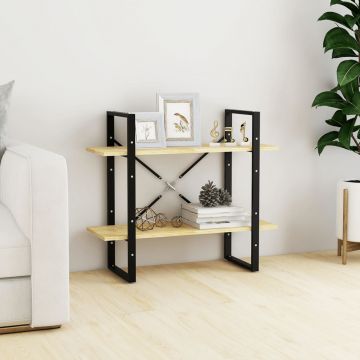 2-етажна библиотека Mylo, 80x30x70 см, борово дърво масив