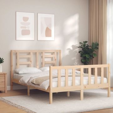 Рамка за легло с табла 4FT Small Double масивна дървесина