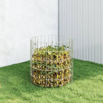 Градински компостер Ø50x100 см поцинкована стомана