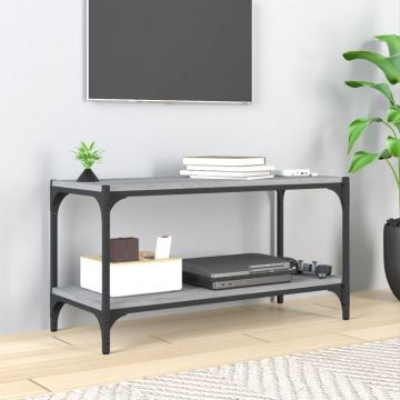 ТB шкаф, сив сонома, 80x33x41 см, инженерно дърво и стомана