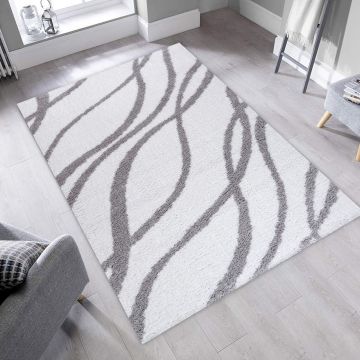 Килим за антре (80 x 300) Puffy 7757 Бял
Сив