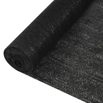 Засенчваща мрежа черна 1,2x10 м HDPE 150 г/м²