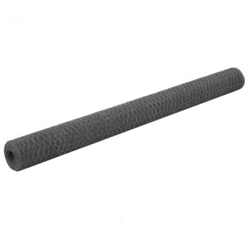 Кокошкарска мрежа Powers, с PVC покритие, 25x1,5 м, сива