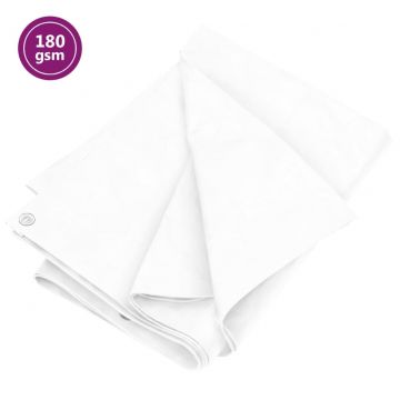 Брезент, 180 г/м², 6x12 м, бял, HDPE