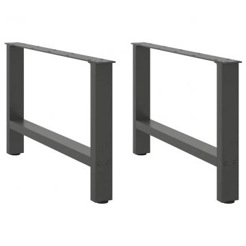 Крака за масичка за кафе антрацит 2 бр. 70x(42-43) cm Стомана