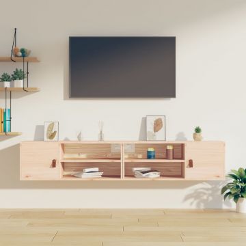 Стенни шкафове Mcnamara, 2 бр, 80x30x30 см, бор масив