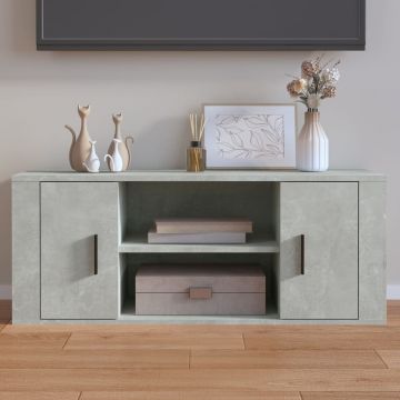 ТB шкаф, сив, 100x35x40 см, инженерно дърво