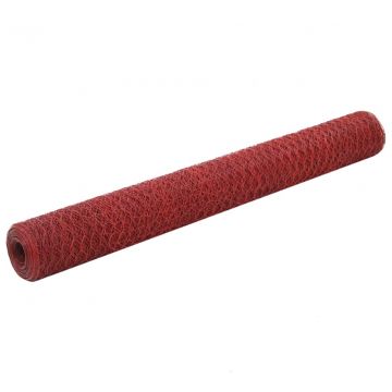 Кокошкарска мрежа Appleton, стомана с PVC покритие, 25х1,2 м, червена