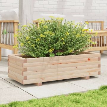 Градинска кашпа 90x40x26,5 см масивна борова дървесина