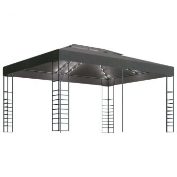 Шатра с LED светещи стрингове Drew, 3х4 м, антрацит