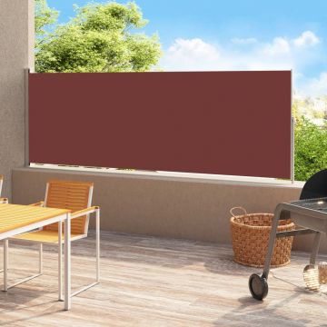 Прибираща се дворна странична тента Norman, 180x500 см, кафява