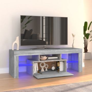 ТВ шкаф с LED осветление Hania, сив сонома, 120x35x40 см