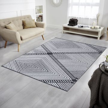 Килим за антре (100 x 200) Las Monte 3005 Бял
Сив