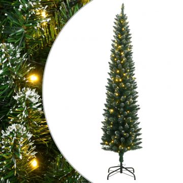 Изкуствена тънка коледна елха, 300 LED, 240 см