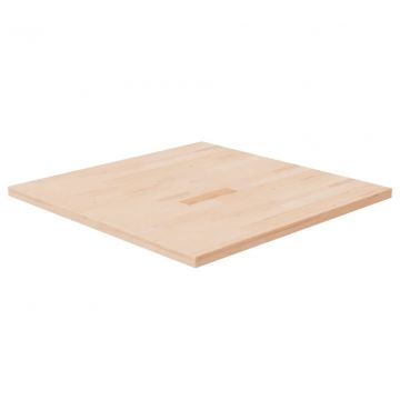 Квадратен плот за маса, 70x70x2,5 см, необработен дъб масив
