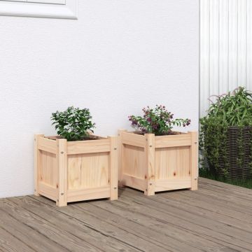 Градински сандъци, 2 бр, борово дърво масив