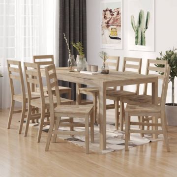Градински трапезни столове Tamia, 8 бр, акация масив