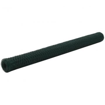 Кокошкарска мрежа Eamonn, с PVC покритие, 25x1,5 м, зелена