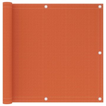 Балконски параван, оранжев, 90x400 см, HDPE