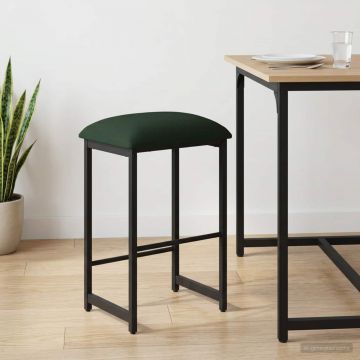 Бар стол Тъмнозелено 40 x 32 x 74 см Инженерна дървесина