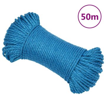 Работно въже синьо 6 мм 50 м полипропилен