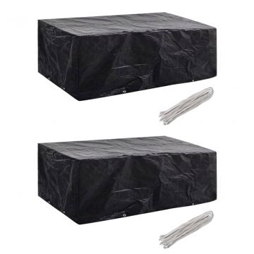 Покривала за градински мебели 2 бр 8 капси 200x160x70 см