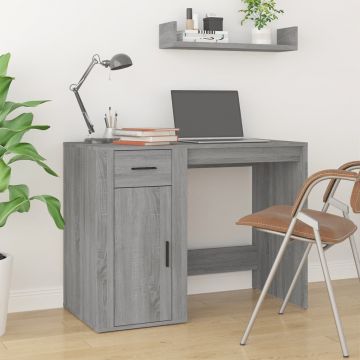 Бюро, сив сонома, 100x49x75 см, инженерно дърво