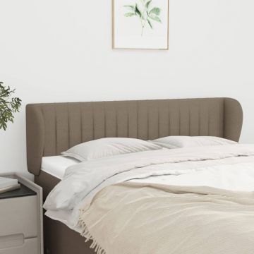 Горна табла за легло с уши Whyte, таупе, 147x23x78/88 см, плат
