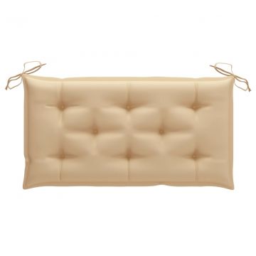 Възглавница за градинска пейка бежова 100x50x7 см оксфорд плат