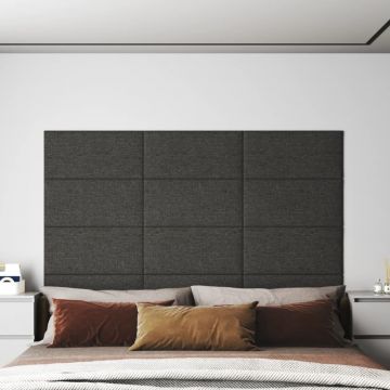 Стенни панели Allen, 12 бр, тъмносиви, 60x30 см, плат, 2,16 м²