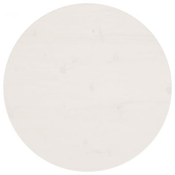 Плот за маса, бял, Ø60x2,5 см, бор масив