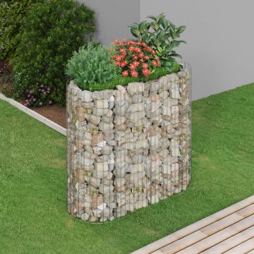 Габион повдигната леха, поцинковано желязо, 120x50x100 cм