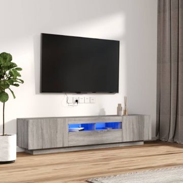 Комплект ТВ шкафове от 2 части с LED сив сонома инженерно дърво Odonnell