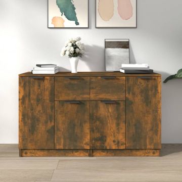 Сайдборди Gibson, 2 бр, опушен дъб, 60x30x70 см, инженерно дърво