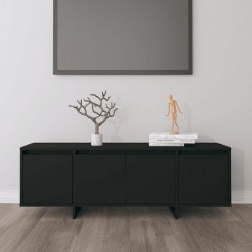 ТВ шкаф, черен, 120x30x40,5 см, инженерно дърво