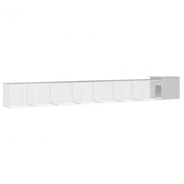 Клетка за пилета сива 800x91x100 см поцинкована стомана
