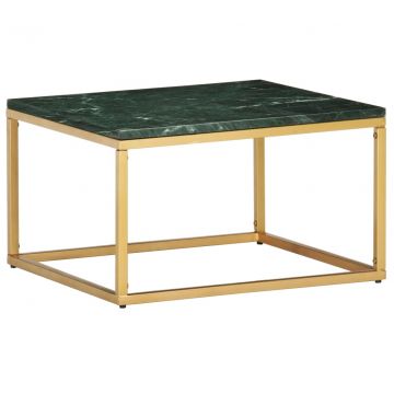 Кафе маса зелена 60x60x35 см естествен камък мраморна текстура Rishi
