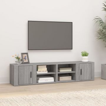 ТВ шкафове, 2 бр, сив сонома, 80x31,5x36 см, инженерно дърво