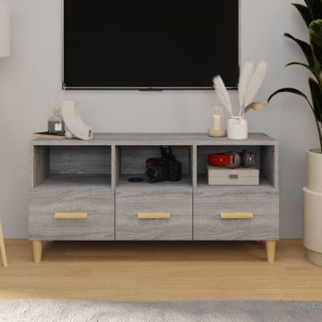 ТB шкаф, сив сонома, 102x36x50 см, инженерно дърво