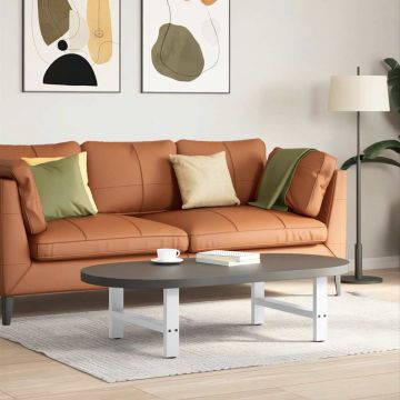 Крака за масичка за кафе бели 2 бр. 60x(30-31) см стомана