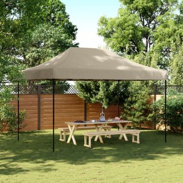 Сгъваема парти шатра, pop-up, таупе, 410x279x315 см