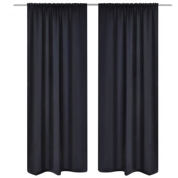 130374 2 pcs Cream Slot-Headed Blackout Curtains 135 x 245 cm Shea