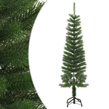 Изкуствена тънка коледна елха със стойка, 150 см, PE
