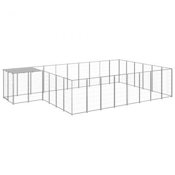 Клетка за кучета Mansell, сребриста, 15,73 м², стомана