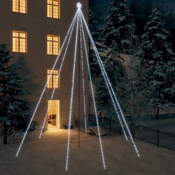 Светеща коледна елха закрито/открито 800 LED студено бяла 5 м Max