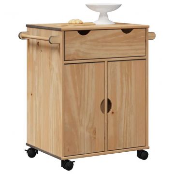 Кухненска количка OTTA 59x45x80 см борово дърво масив