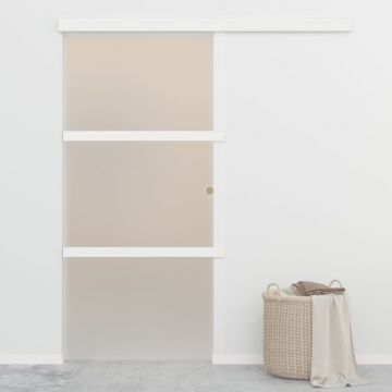 Плъзгаща врата с меки стопери ESG стъкло и алуминий 90x205 см Stanley