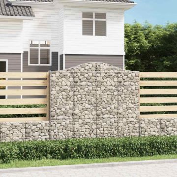 Габионни кошници арка 3 бр 200x30x180/200 см поцинковано желязо