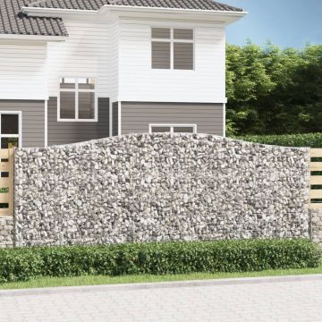 Дъговидна габионна кошница 400x30x160/180 см поцинковано желязо