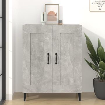 Сайдборд Butt, бетонно сив, 69,5x34x90 см, инженерно дърво